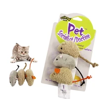 3pcslot mix pet catnip mice cats toys fun plush mouse cat toy for pet little fat mouse cat toys pet products