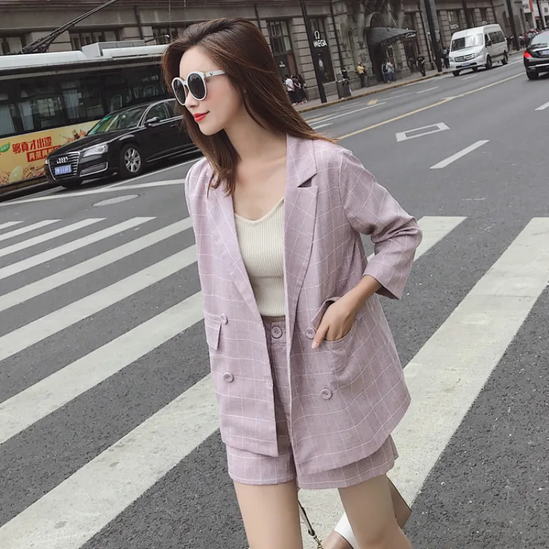 Женская одежда стильный костюм женский офисный из двух предметов двубортный в