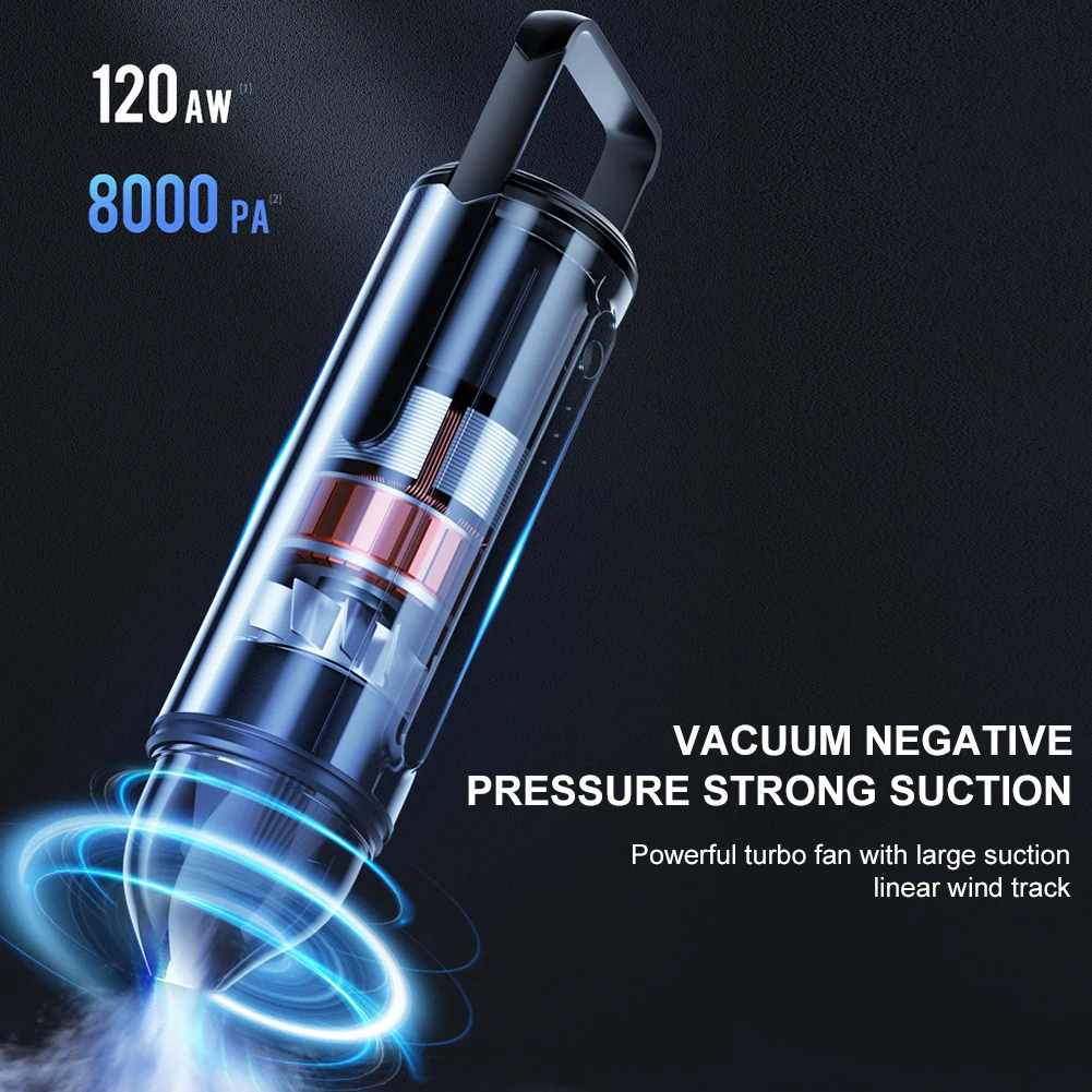 Беспроводной ручной автомобильный мини-пылесос 8000 па для дома и компьютера |