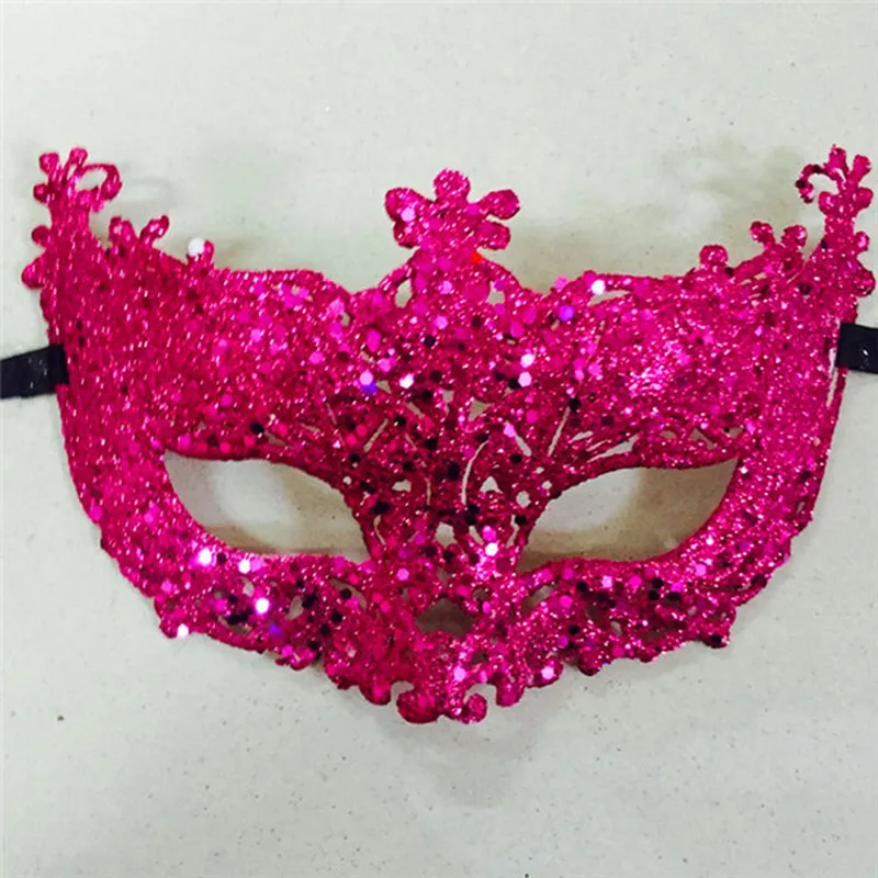 Christmas Party Ball Princess Venice Mask Gifts for Women Halloween Masquerade Performance Half Face Fox Sequin Lace | Дом и сад