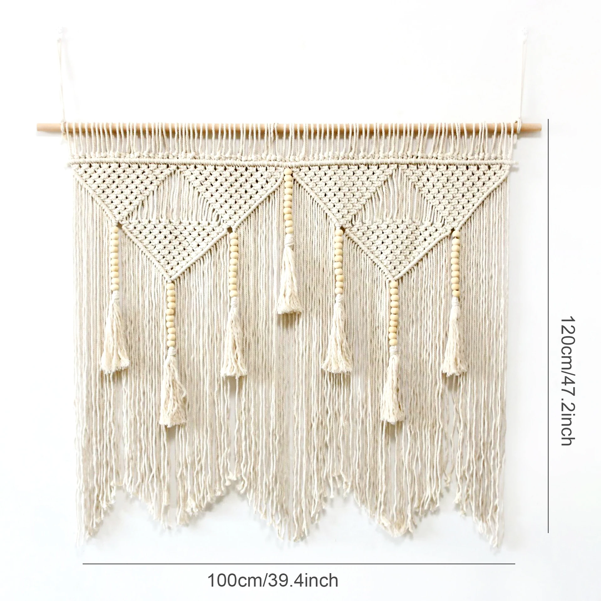 Гобелен из макраме Настенный декор в стиле бохо плетеный хлопковый гобелен
