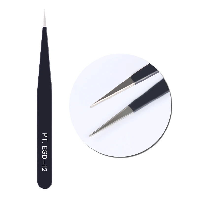 Straight tweezer NICOLE дневник стемпинг ногтей Покрытие набор черный белый золотой дизайн ногтей печать лак маникюрный лак DIY дизайн для штамповки пластины - Цвет: Straight tweezer
