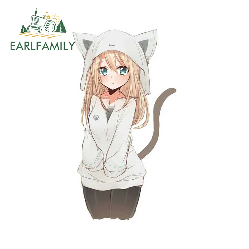 EARLFAMILY 13 см x 7 1 для кошки и девушки наклейка с защитой от царапин индивидуальная