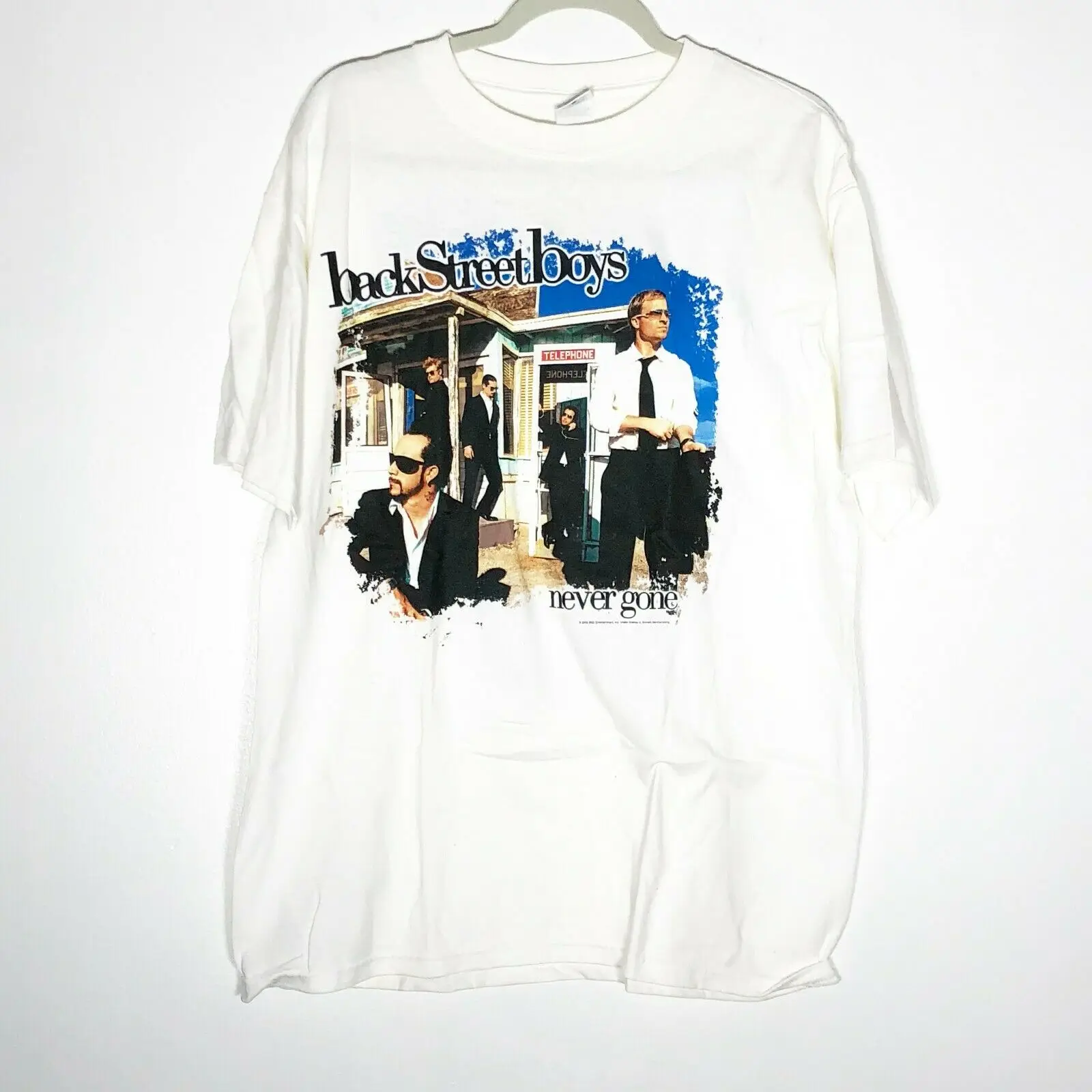 

Backstreet Boys Never Gone Concert Tour T-shirt 2005 Adult Large Male Pre-Cotton Clothing 100% Cotton T Shirt Men 2018 New