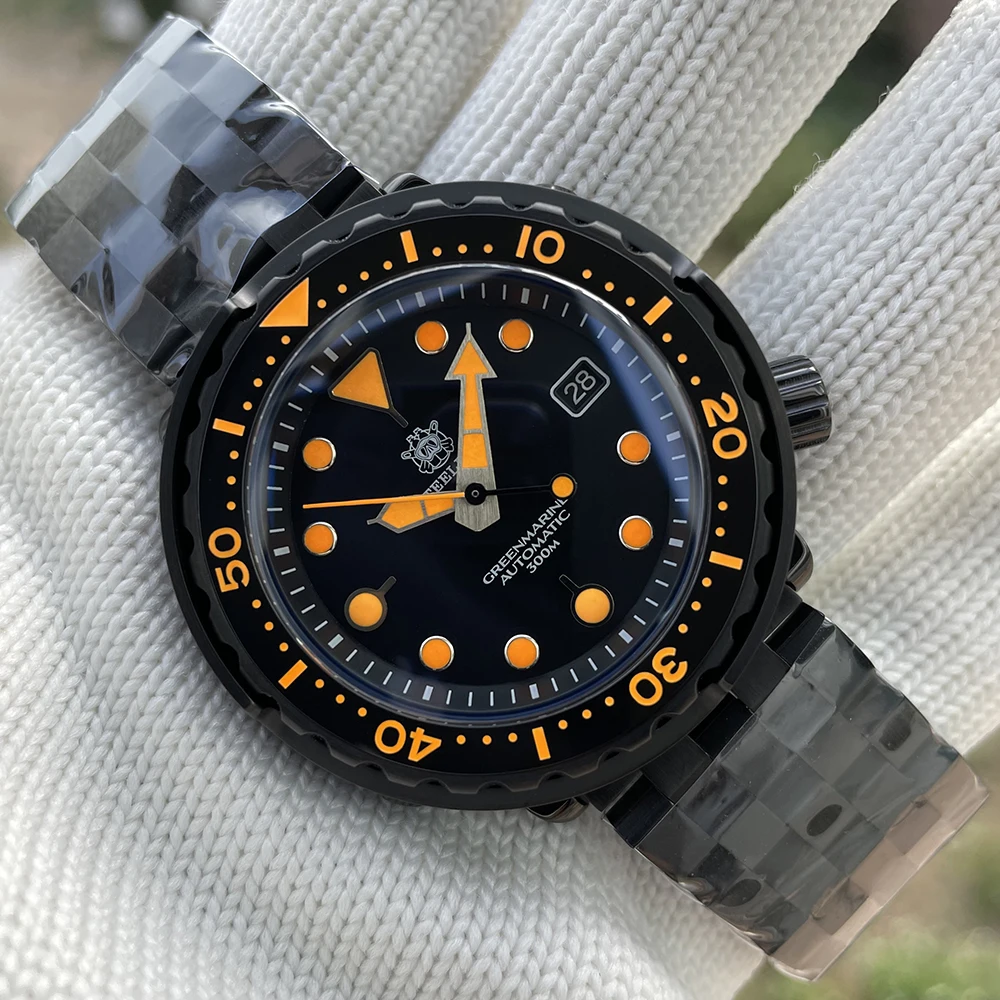 

STEELDIVE Brand SD1975XT Super Luminous 47.5MM PVD Black Case 30ATM Waterproof NH35 Automatic Mechanical Sports Watch for Men