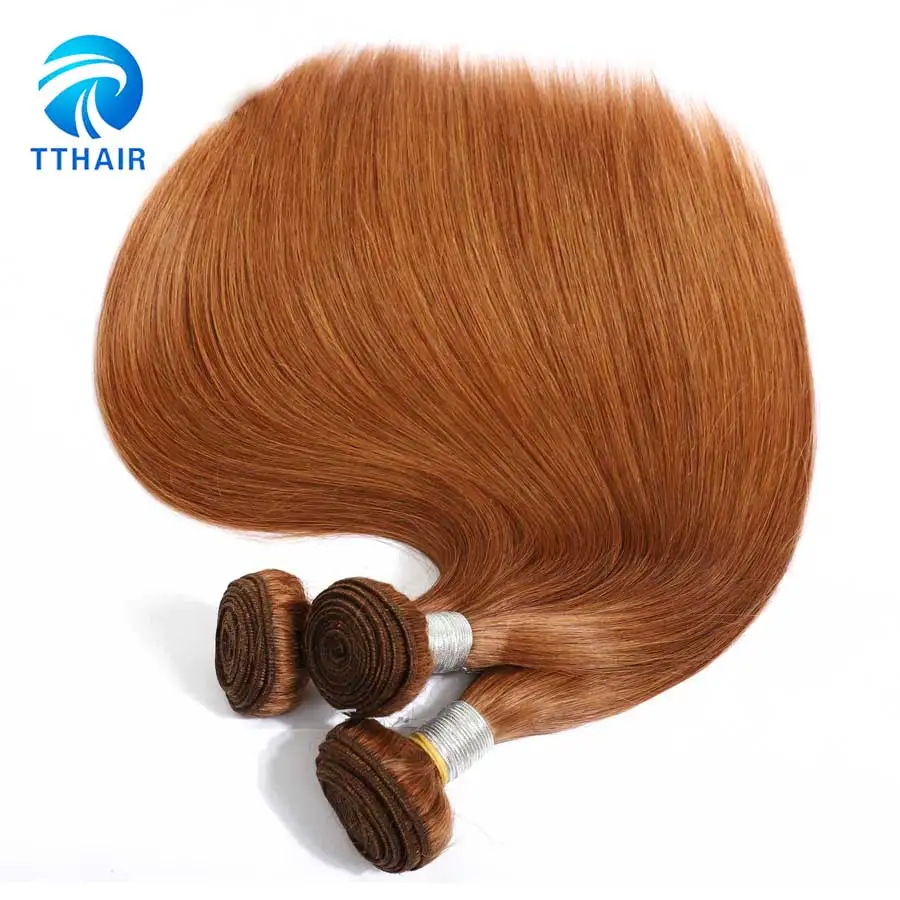 TTHAIR цвет 30 человеческие волосы пучки прямые волосы пучки Remy бразильские волосы плетение пучки Наращивание волос