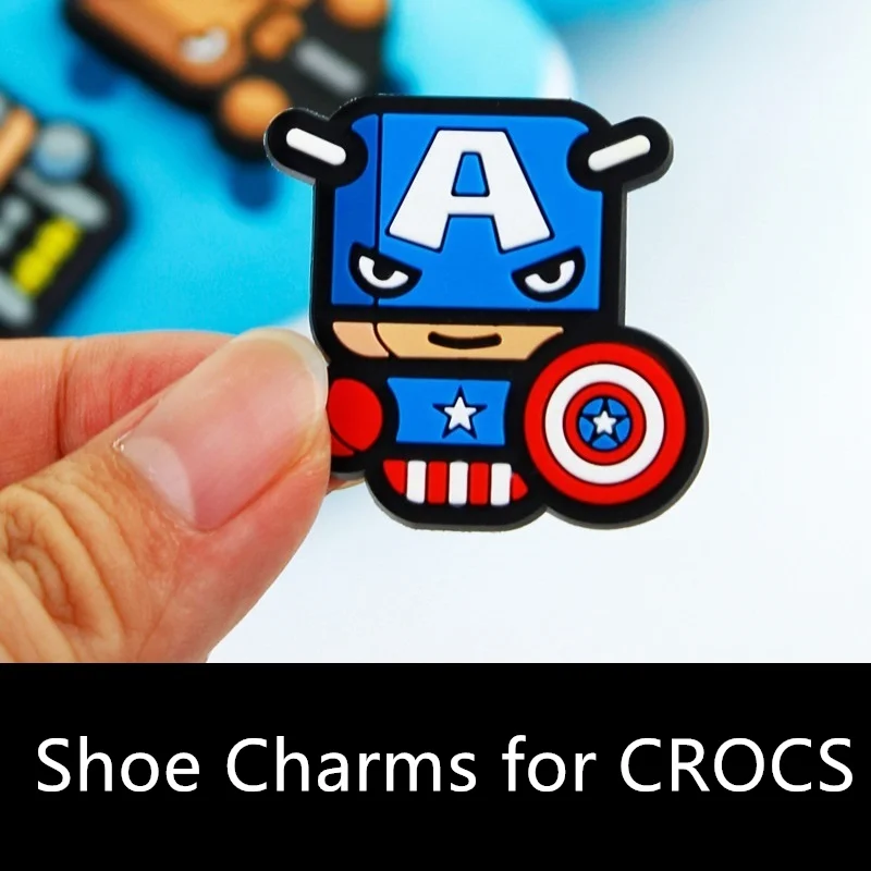 Croc Подвески супер герой аксессуары для обуви игры фильмы ПВХ мультфильм