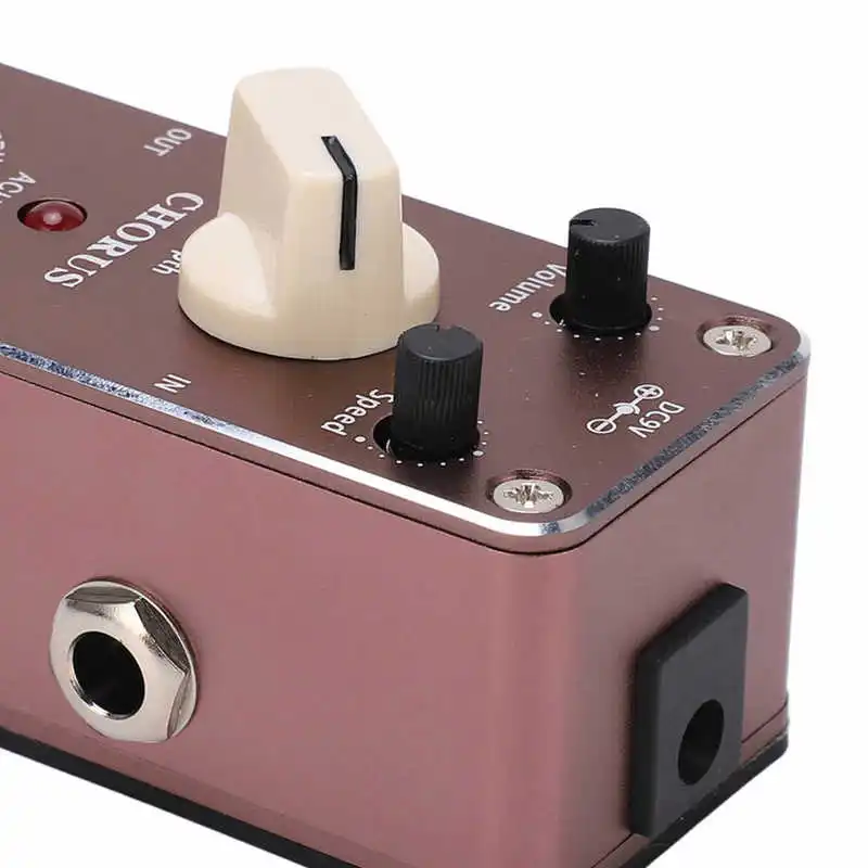 Металлическая гитарная моноблочная педаль со светодиодным индикатором