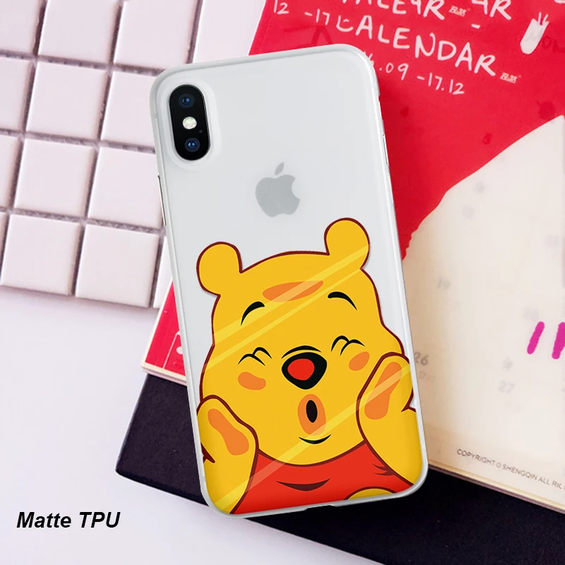 weinixio Матовые Мультяшные милые роскошные чехлы на заднюю панель для iPhone 11 Pro XS Max XR X для iPhone 5 5S S SE 8 7 10 6 6S Plus чехлы из мягкого ТПУ силикона - Цвет: weinixio