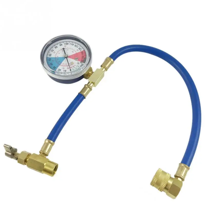 1 x Hose Newest Original R134A Refrigerante Gas Refrigerant Adapter Tools Tool Charging Hose Valve Core Kit Asia M14 A / C 200PSI - Название цвета: 1 x Hose