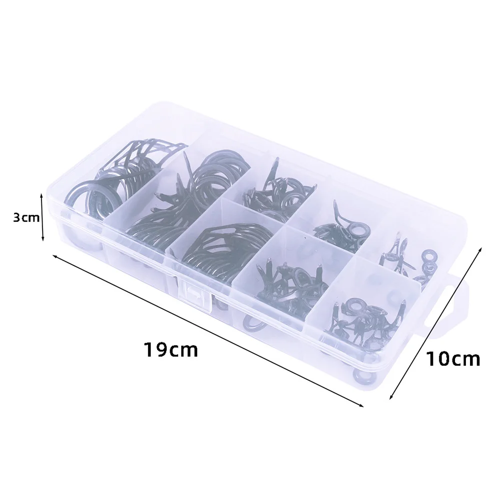 

75pc/box Guide ring Fishing rod High carbon steel Eyes Tips Fishing tackle