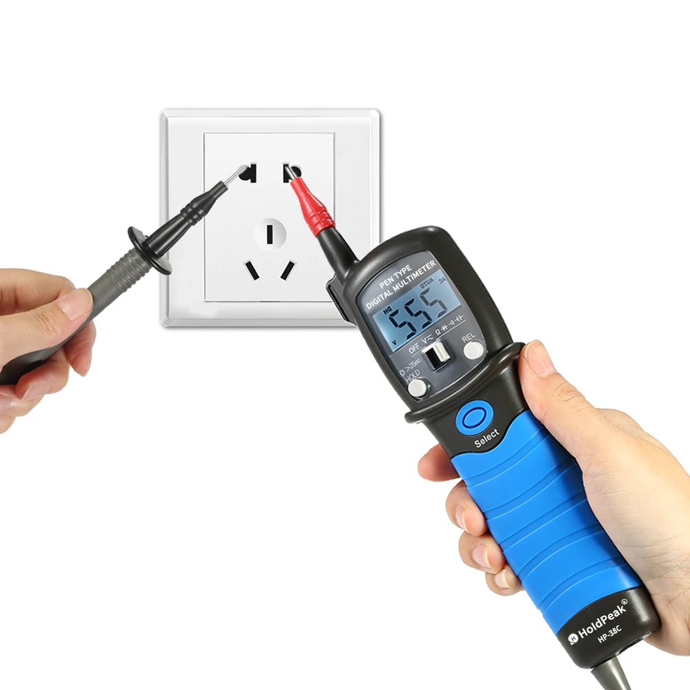 Высокоточный цифровой мультиметр HoldPeak с ЖК дисплеем измеритель напряжения