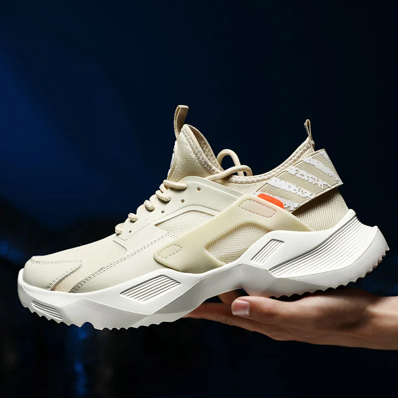 Летние дышащие красные мужские туфли в Корейском стиле трендовые повседневные