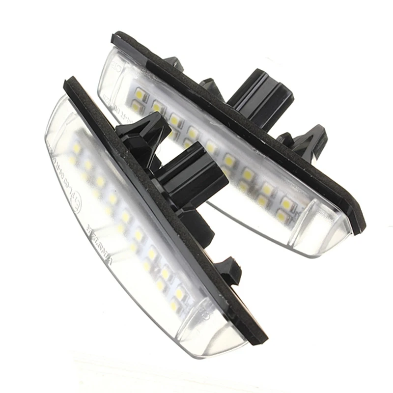 2X белые автомобисветодиодный светодиодные лампы для номерного знака 12 В