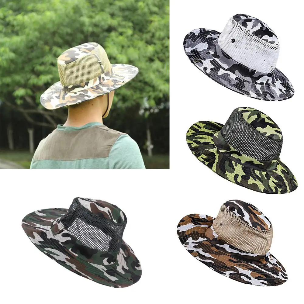 Для мужчин и женщин Военная камуфляжная Панама с широкими полями Защита от