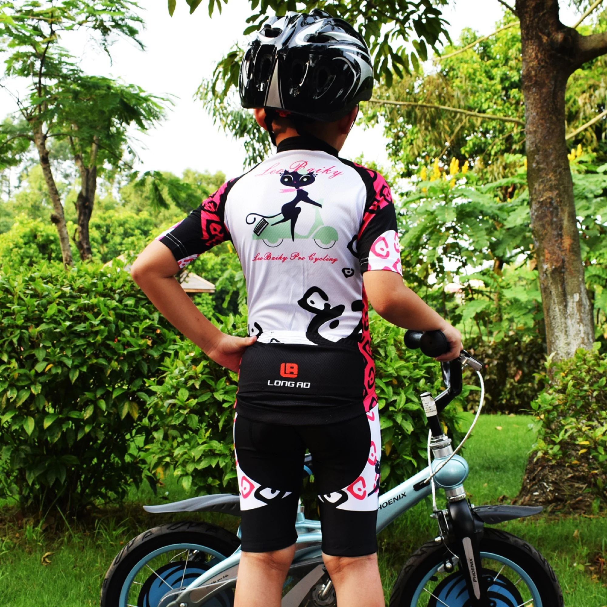 

2021 bike boys and girls sportswear short sleeve men cartoon summer clothes
