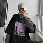 Футболка женская с длинным рукавом, Ранняя осень, Студенческая свободная Двухслойная верхняя одежда в стиле бойфренд Харадзюку, Корейская версия