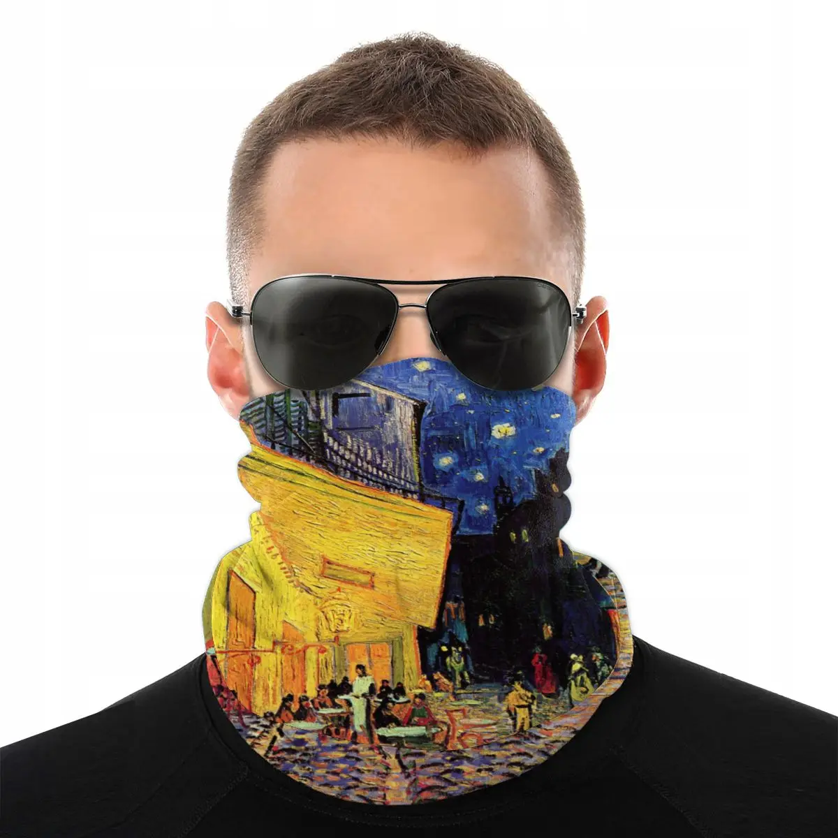 Терраса на месте Du Forum шарфы полумаска туба маска Ван Гог ночное кафе банданы