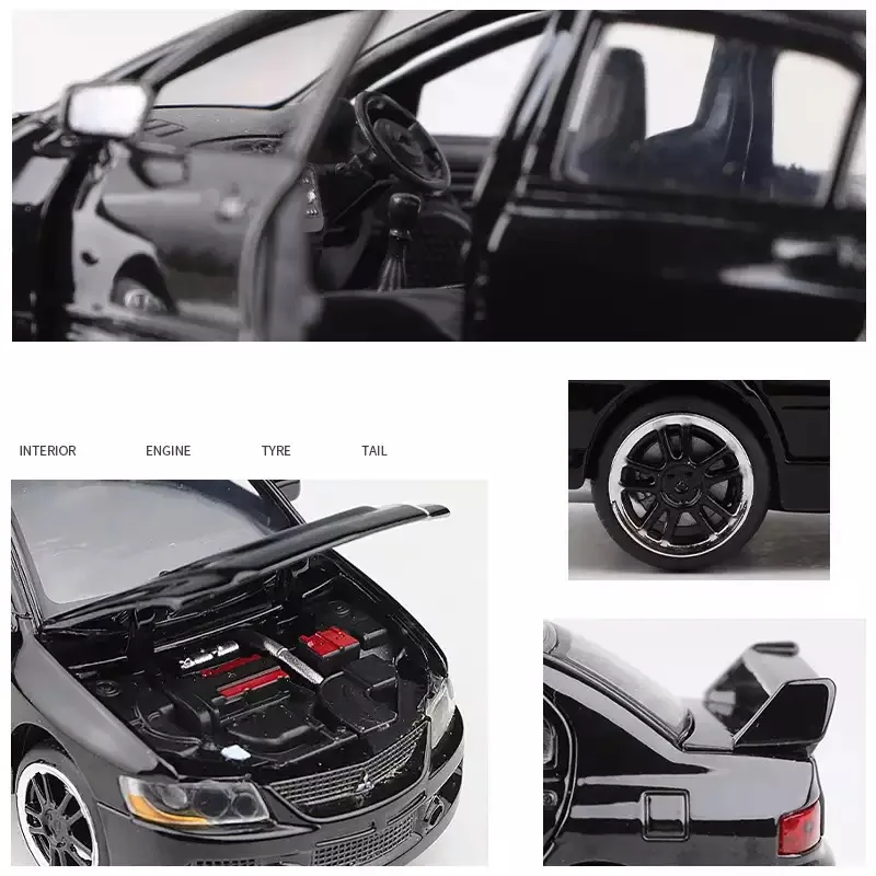 1:32 Mitsubishi Lancer EVO IX 9 Racing Alloy Car Model Metal Simulation Acousto-optic Car Model Children's Toy Car Decoration от AliExpress WW