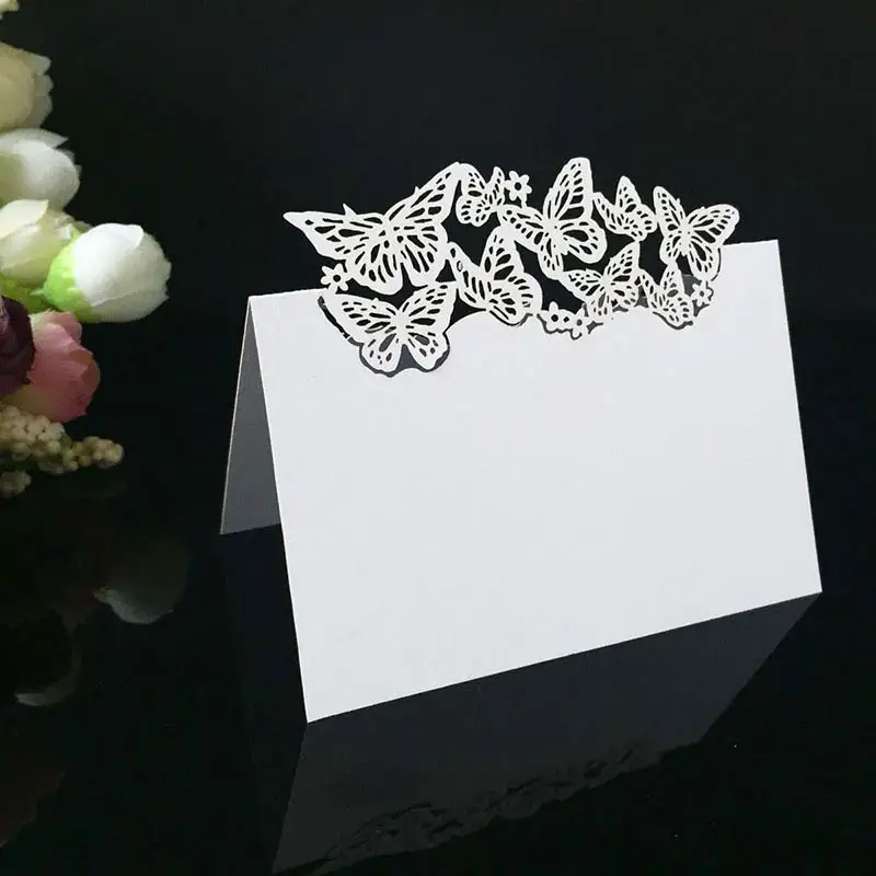25 шт./лот декоративные карты для свадебного стола свадебное украшение карточки с