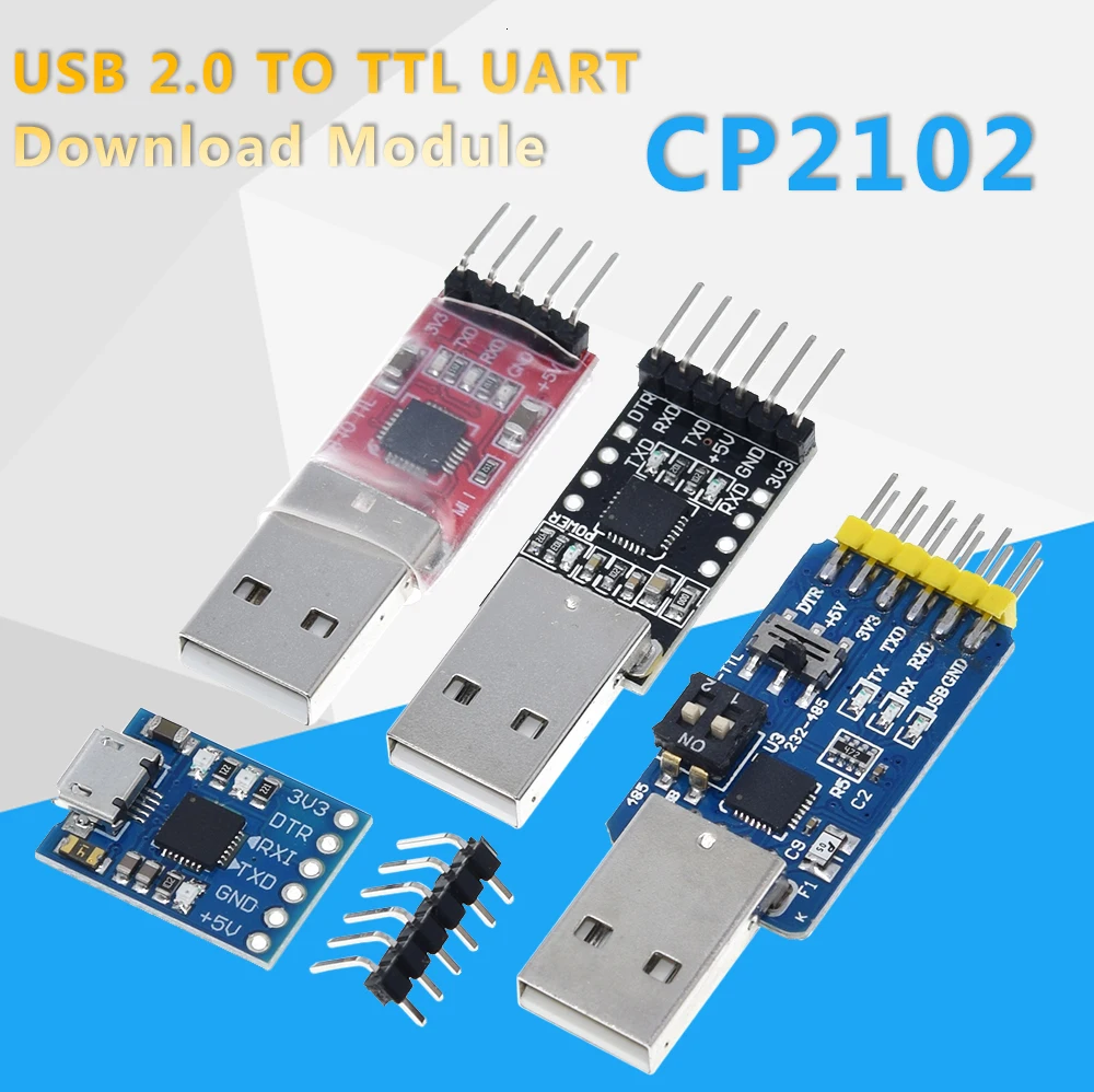 CP2102 USB 2 0 к UART TTL 5 контактный разъем модуль последовательный преобразователь STC