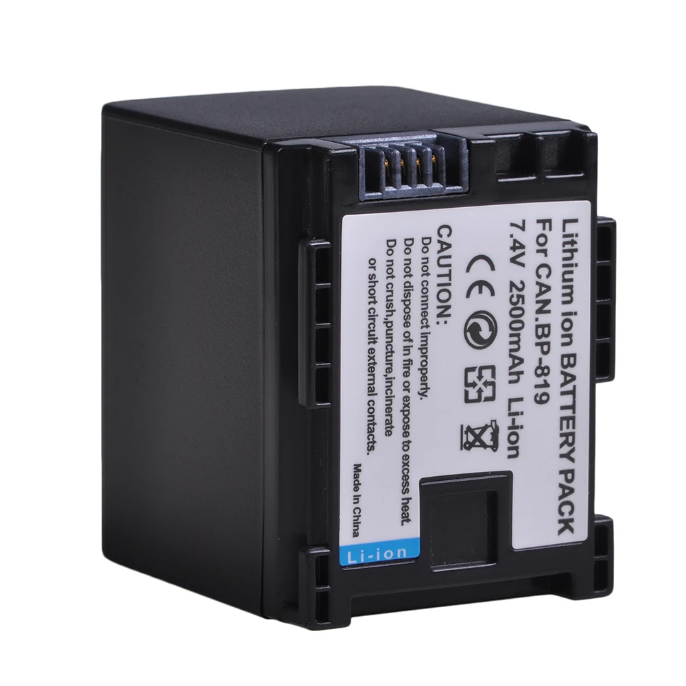2500 мА/ч 7 4 V BP 819 BP819 Батарея для Canon 808 809 827 HF200 HF20 HG21 HG20 FS200 FS21 HFM41 HFM400 FS300 FS100.|Цифровые