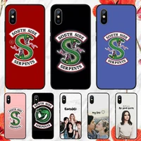 american tv riverdale southside serpent phone case for iphone 11 12 pro xs max 8 7 6 6s plus x 5s se 2020 xr mini funda