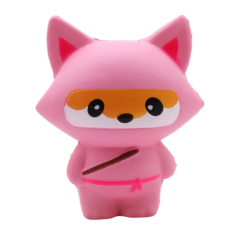 Животные Jumbo 14 см Kawaii Ninja Squishy панда Медведь Лиса хлеб мягкие медленно