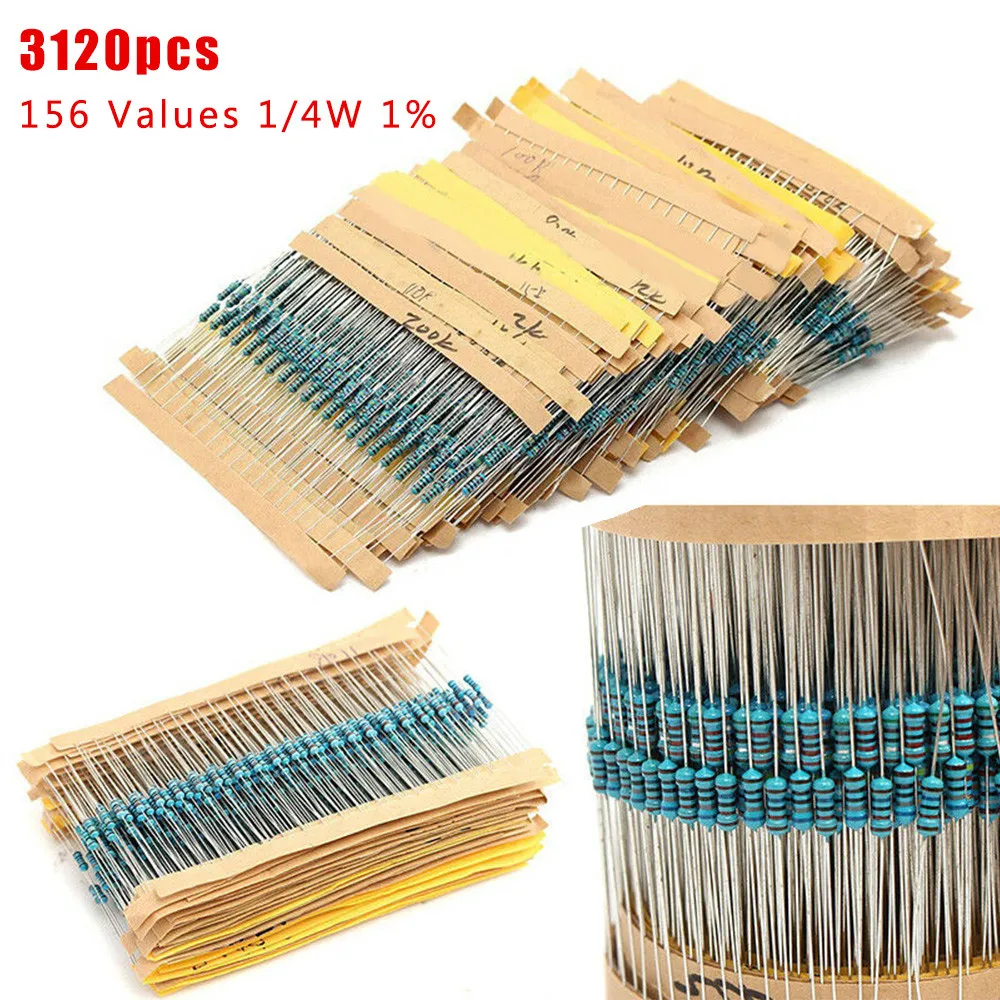 

Electronic Film Resistors Kit Metal Set Wear-Resistant 1 Ohm-10M Ohm 1%