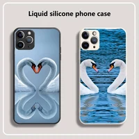 white swan phone case for iphone 13 12 11 mini pro xs max xr 8 7 6 6s plus x 5s se 2020