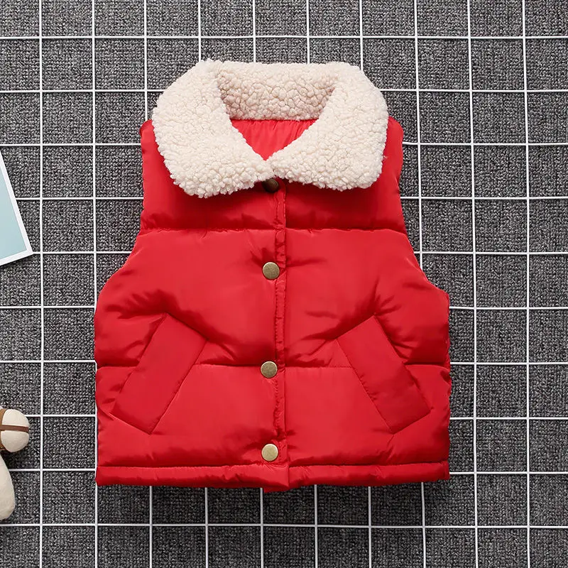 Детский пуховой жилет из хлопка бархатный утепленный для девочек детская одежда