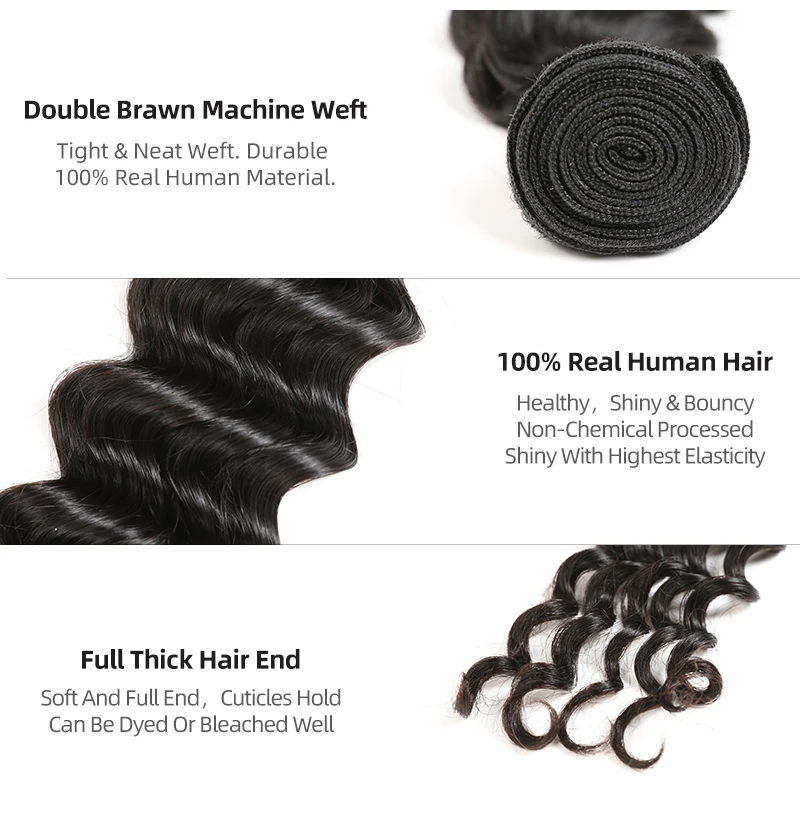 Перуанская естественная волна с 4x4 кружевной застежкой prepucked Hairline 3/4 шт