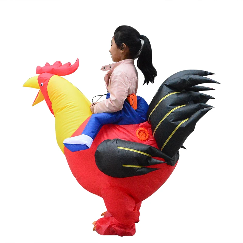 children size inflatable rooster costume walking cock for halloween |