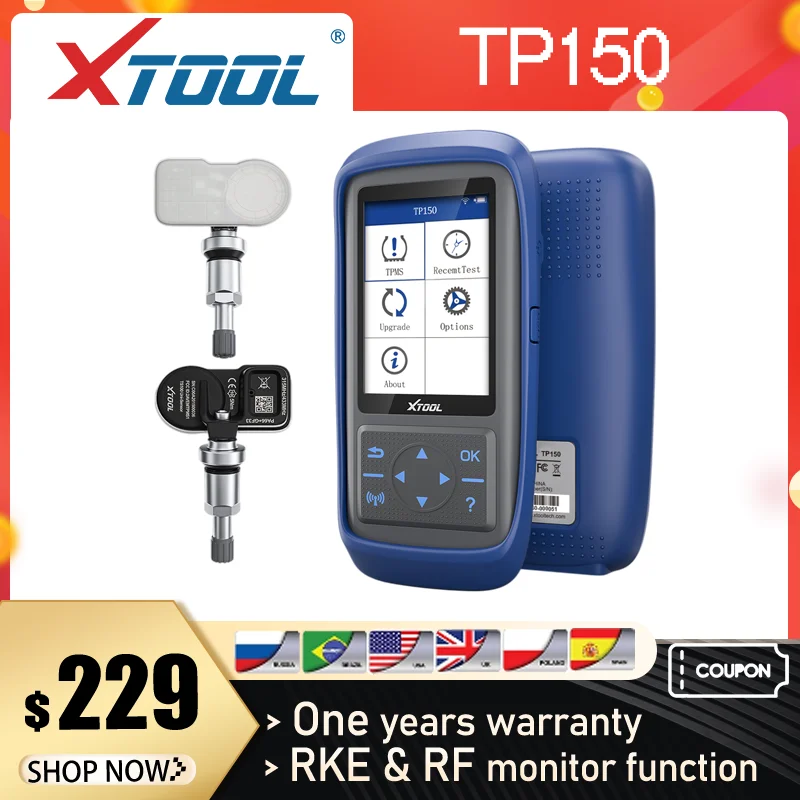 XTOOL TP150 автомобильный контроль давления в шинах TPMS автоматический
