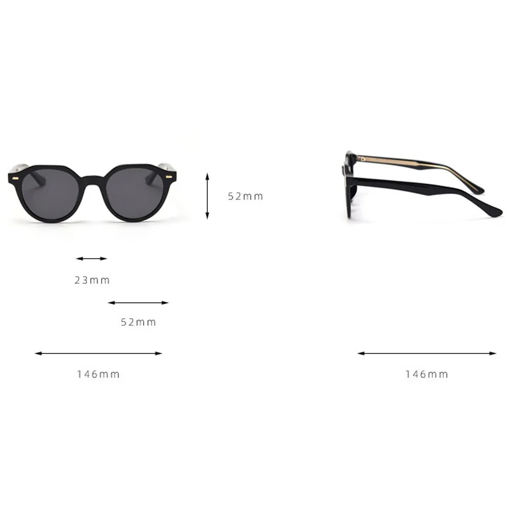 

Kachawoo polarized sunglasses men brown yellow round retro sun glasses for women party gifts TR90 accessories uv400 Korean style