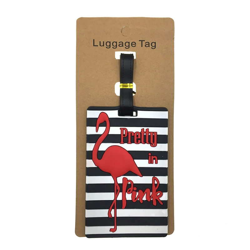 2 Cartoon Animal Unicorn Luggage Tags Portable Travel Accessories Silica Gel Suitcase Addres Holder Women Baggage Boarding Label - Цвет: 2