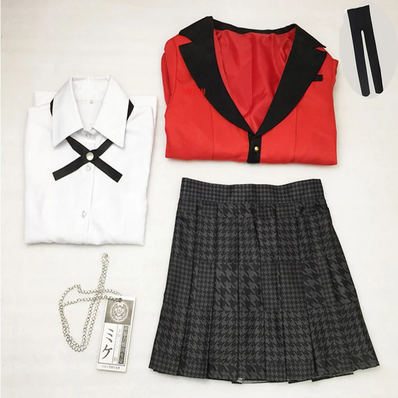 

Kakegurui Compulsive Gambler Rune Runa Yomozuki Kakegurui Cosplay Costume Anime Hoodie Coat Jabami Yumeko Cosplay Costume Wig