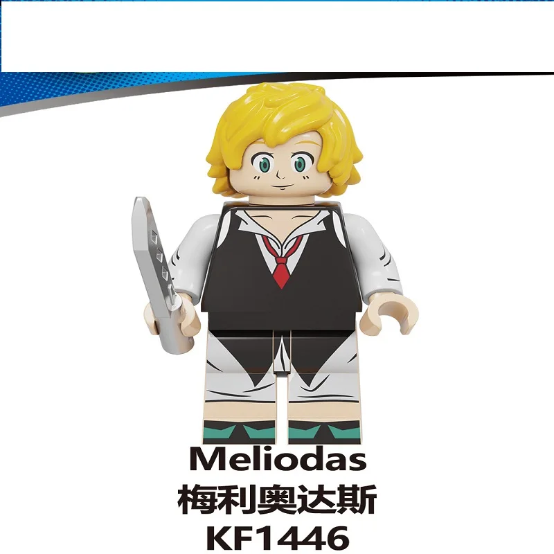 

KF6129 Figures Seven Deadly Sins Building Block Bricks Diane Meliodas Ban King Gowther Hawk Figures Model Children Boys Gifts