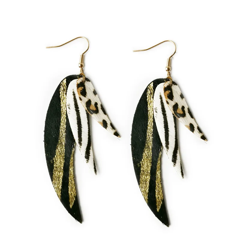 Серьги Cpop из натуральной кожи с подвеской в виде крыла ангела для женщин