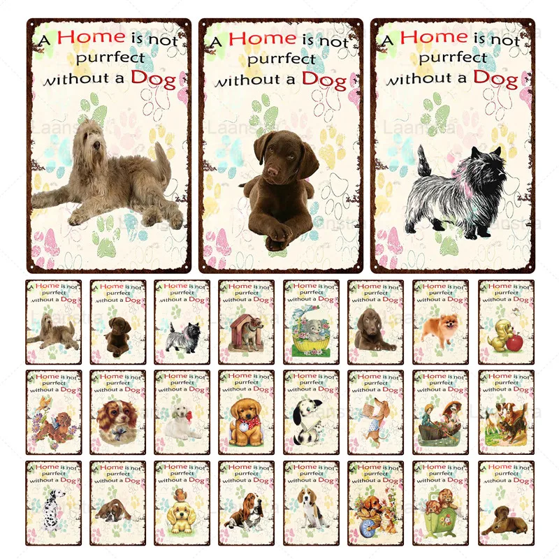 Постер для домашних питомцев винтажный металлический плакат из железа и