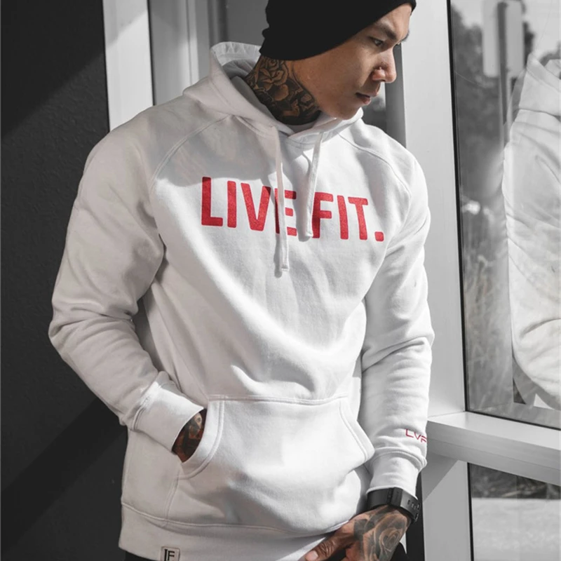 Мужские брендовые толстовки Спортивная Толстовка для бега тренировок фитнеса