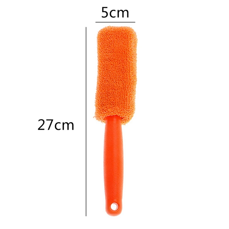 

2021 New 1pc Microfiber Long Handle Tire Brush Car Cleaning Pigtail Cloth Tire Brush Car Cleaning Tool Clay Cloth Towel 2 Styles