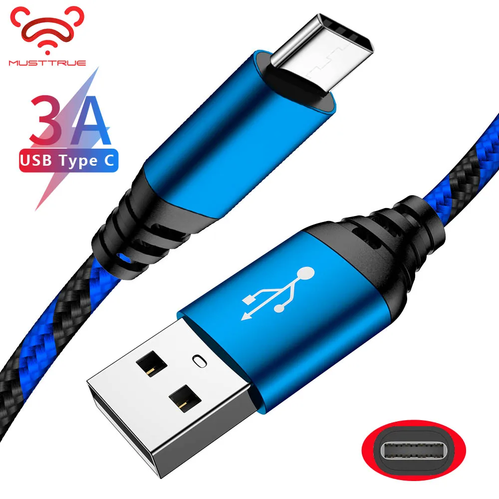 Быстрая зарядка MUSTTRUE type C кабель для xiaomi mi 9 lite USB Android зарядное устройство hauwei mate 30