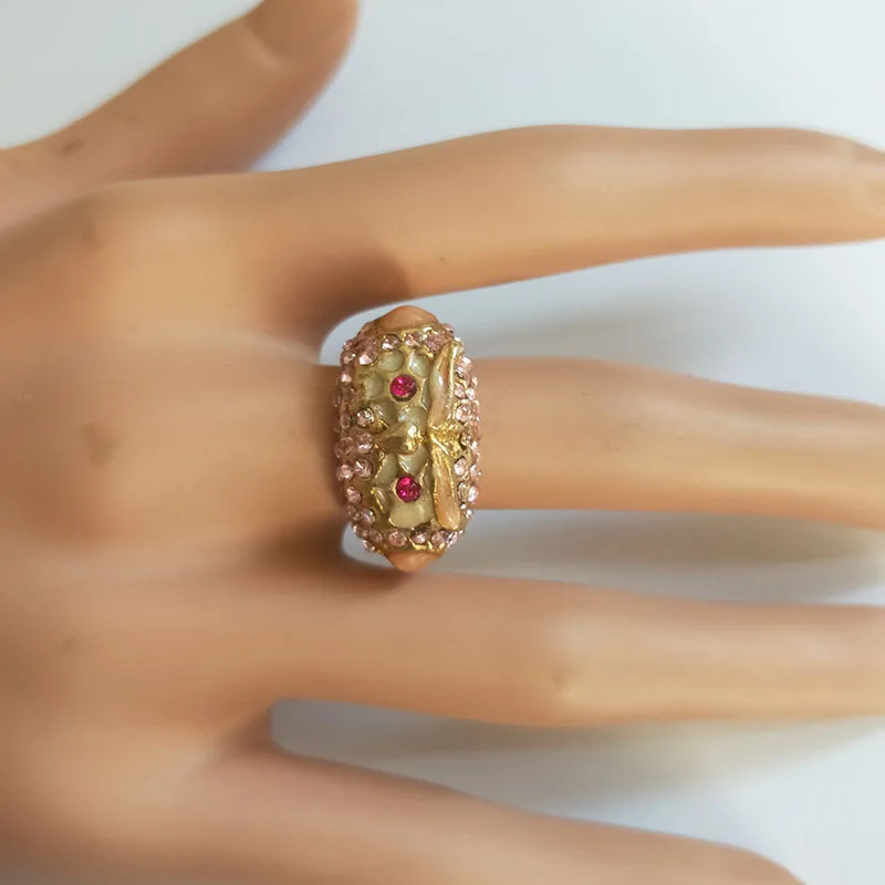 Модные европейские и американские кольца Панк ювелирные изделия золото СТРАЗА в