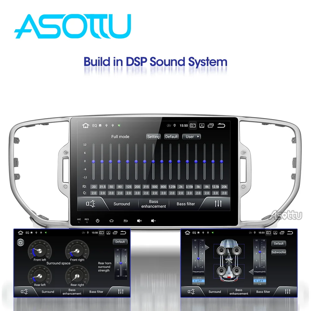 Автомобильный dvd плеер Asottu KI605 dsp IPS android 9 0 PX30 для kia sportage 4 QL 2016 2017 2018 gps навигация 1 din