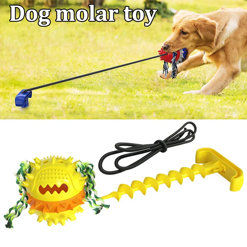 

Dog Chew Toys Bite Squeaky Rope Ball Toy Teeth Cleaning Pet Supplies for Small Medium Dogs Free Pet Products