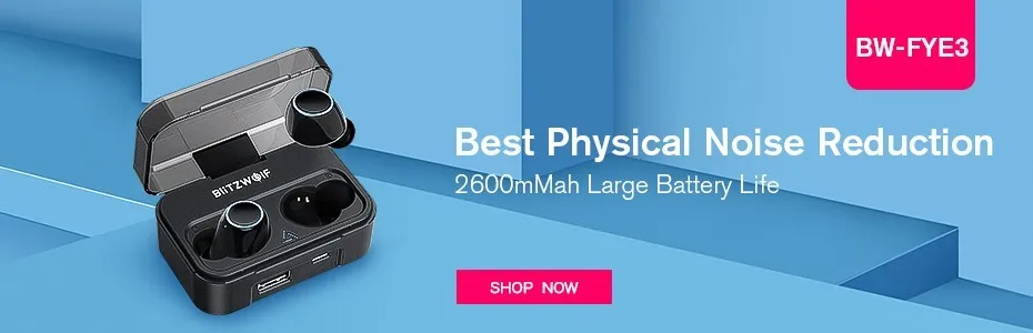 BlitzWolf FYE5 bluetooth v5.0 TWS настоящие беспроводные наушники-вкладыши спортивные стерео водонепроницаемые HiFi мини наушники гарнитура наушники