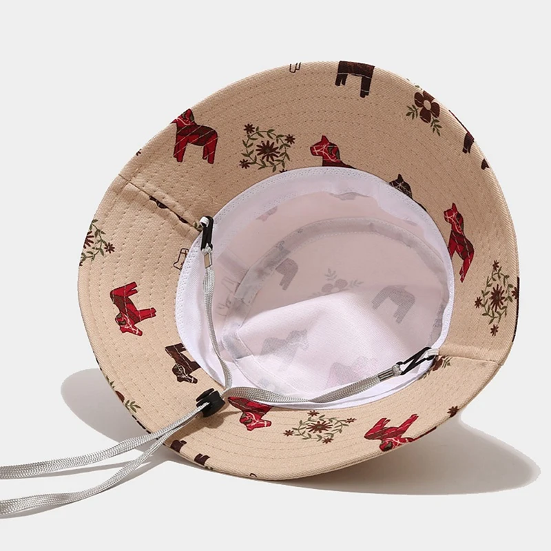 

2021 New Fisherman Hat Fashion Summer Ladies Sun Hat Tide Printing Wild Basin Hat Hip Hop Bucket Hat General