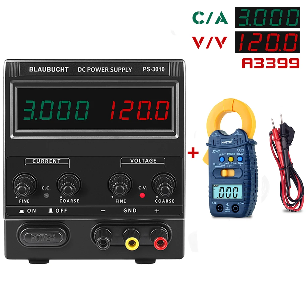 

Регулируемый лабораторный настольный источник питания постоянного тока, 120 В, 3 А, A3399, источник питания, цифровой стабилизатор напряжения, 110...