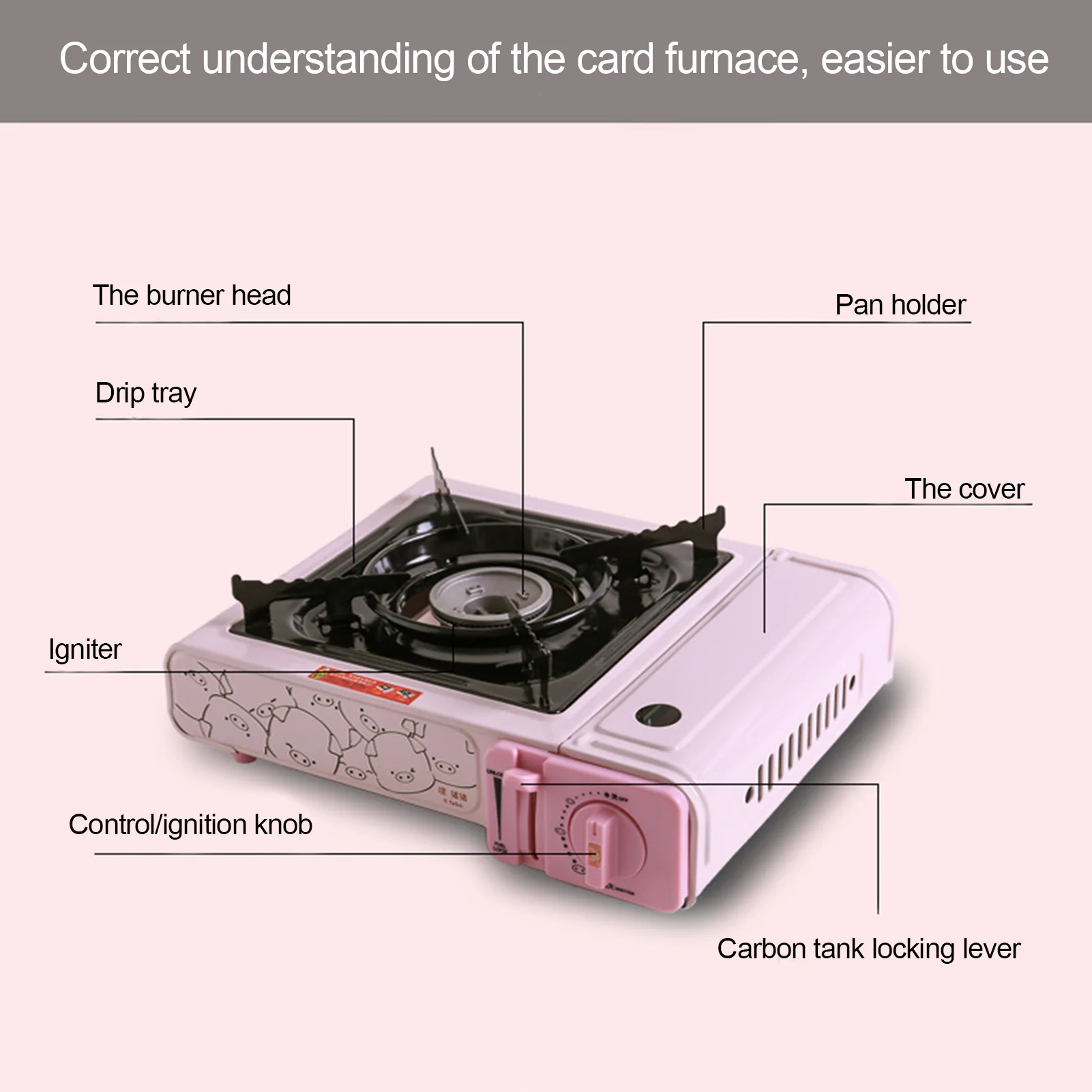Портативная Кассетная плита Hey Pig портативная газовая для барбекю открытого